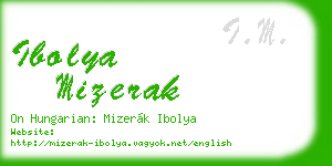ibolya mizerak business card
