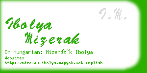 ibolya mizerak business card